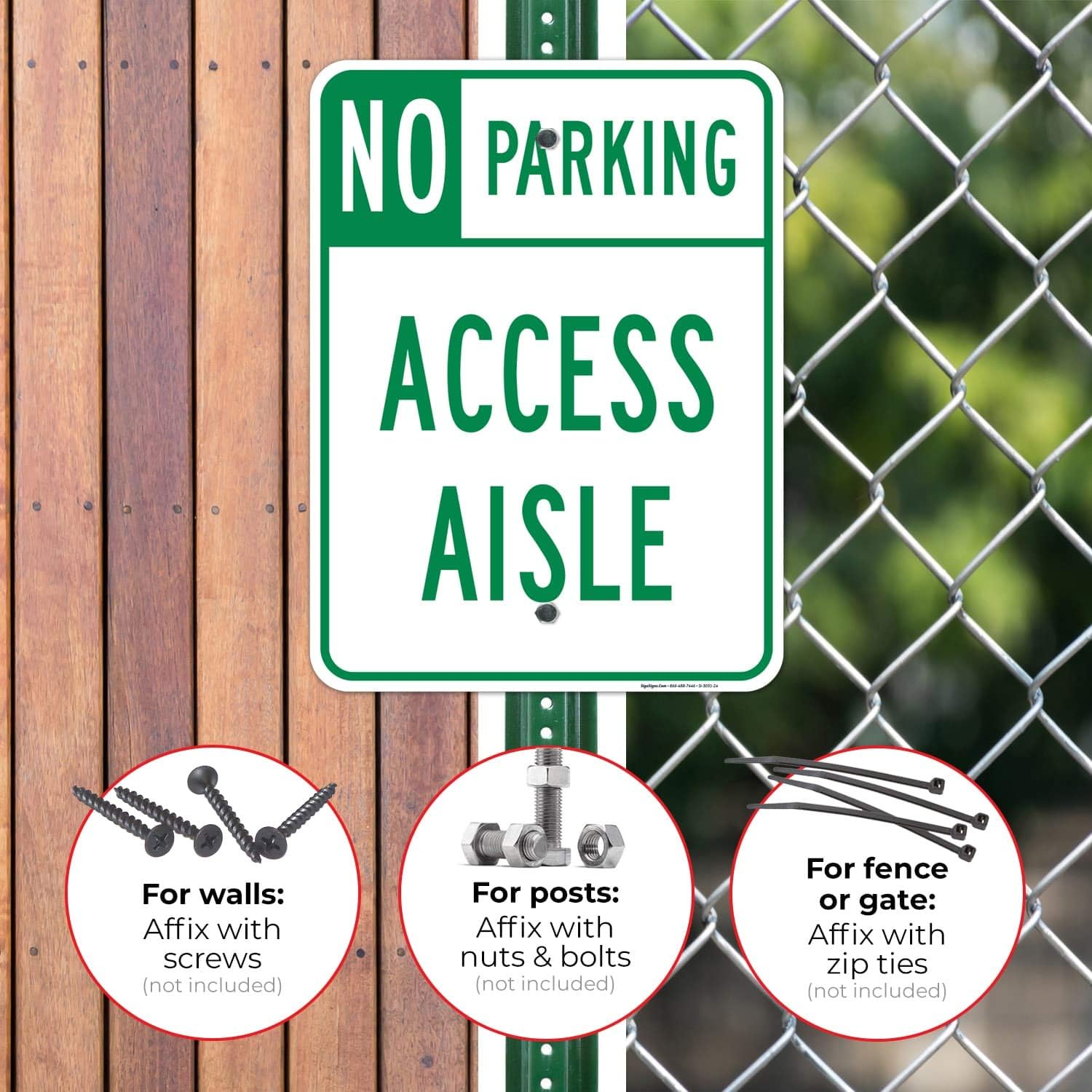 Hawaii Handicap Parking Sign, No Parking Access Aisle Sign, 18x24 Inches, Rust Free .063 Aluminum, Fade Resistant, Made in USA