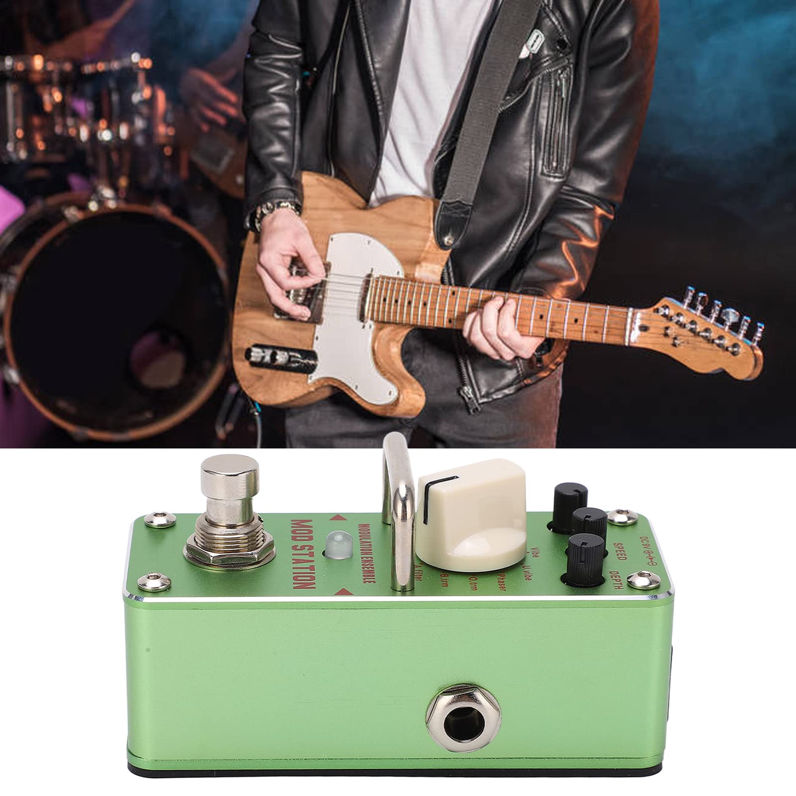 Pedal de Guitarra Multiefectos, Pedal de Guitarra Multiefectos 11 Efectos Modulación Conjunto Pedal de Efectos de Guitarra Pedal de Efectos de Guitarra para Guitarra Eléctrica