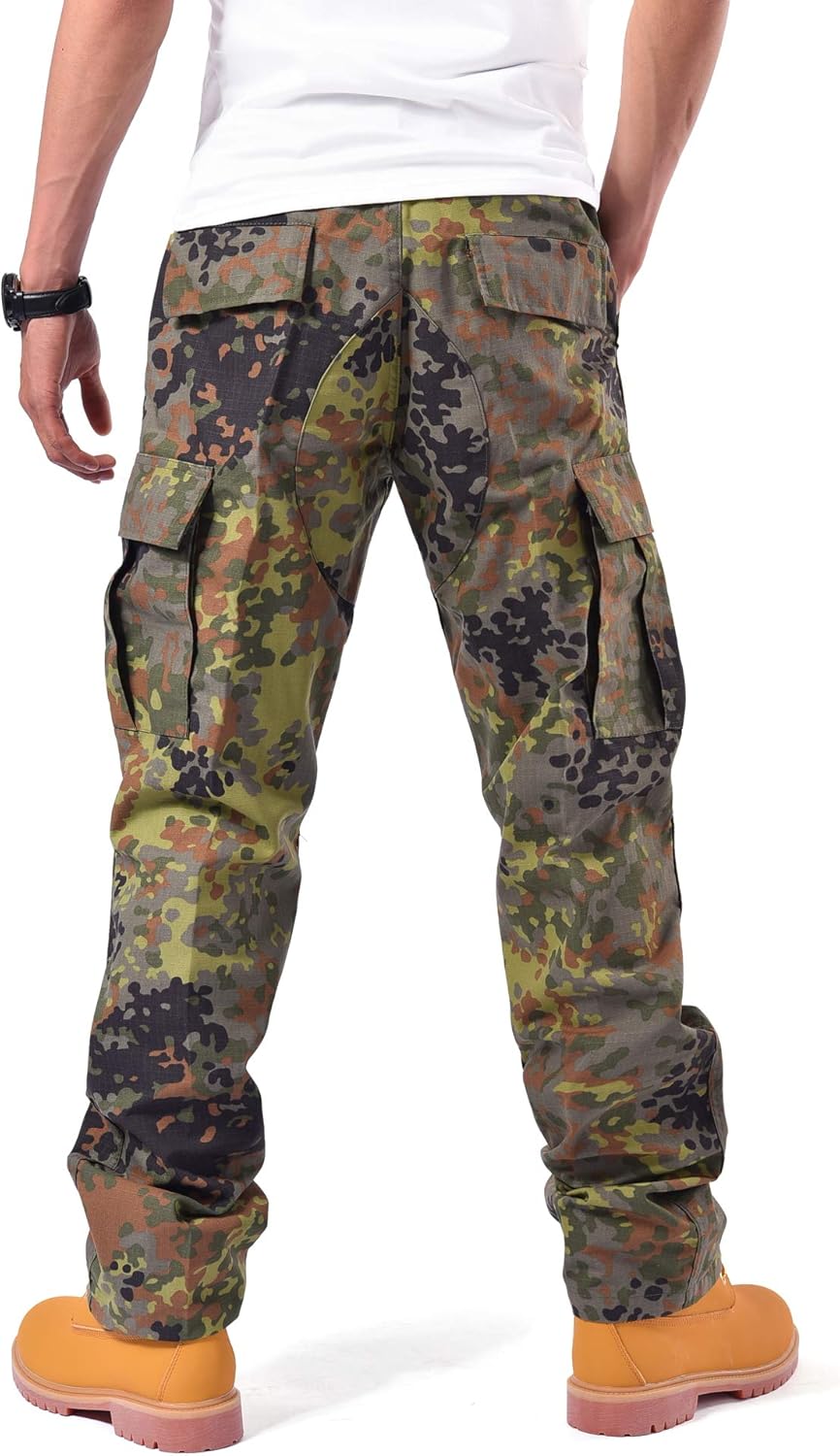 BACKBONE Mens Casual Camouflage Cargo Pants Army Military BDU Pants - Image 2