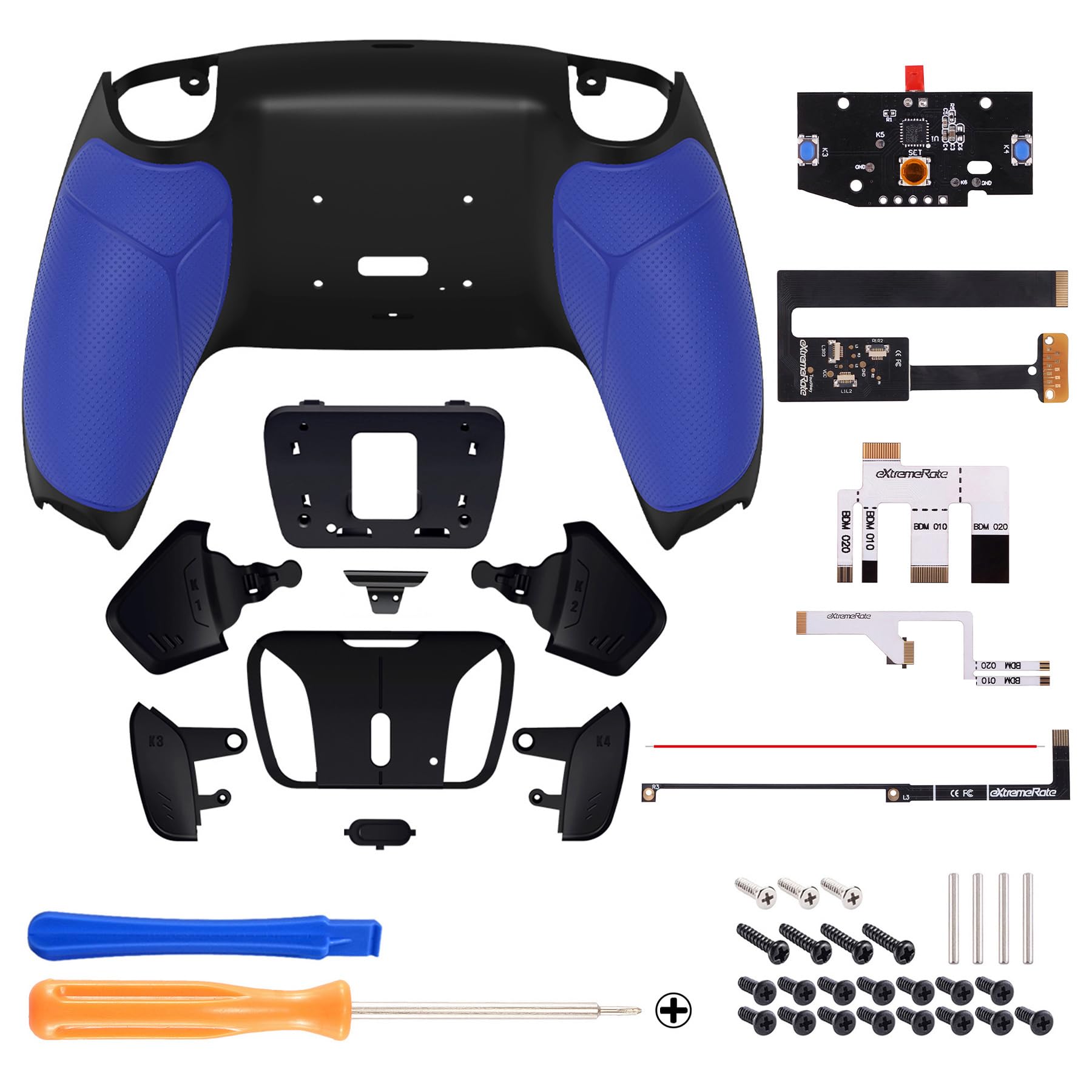 リマップボード Amazon.co.jp: eXtremeRate ブルー ゴム引きグリップ プログラム可能