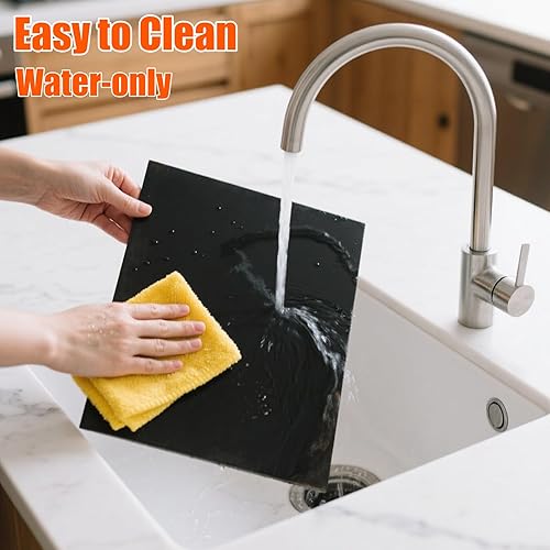 Miniatura 8 de Hisencn Acero para pizza para horno y parrilla  Juego de piedra de cerámica para hornear pizza de 16 x 13.4 pulgadas con cáscara de pizza, cortador