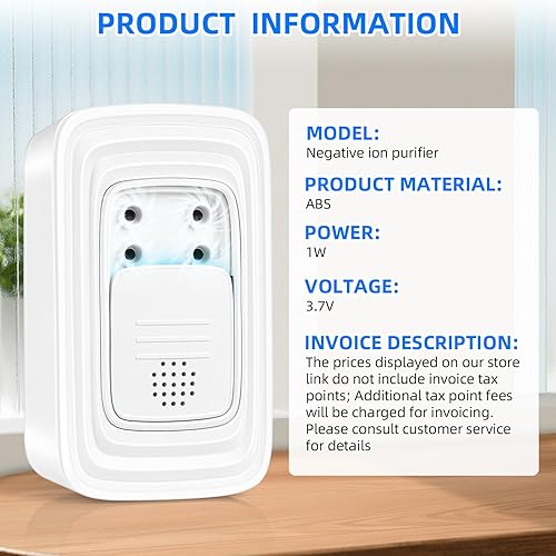 Miniatura 3 de Paquete de 4 ionizadores de aire negativo enchufables para uso doméstico, tecnología de iones negativos, desodorante de arena para gatos,