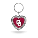 NCAA Team Color Rhinestone Heart Keychain - Great Accessory