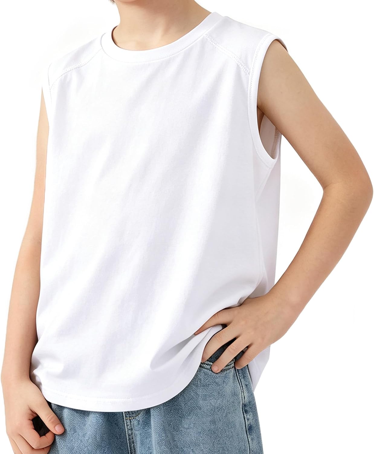 Magic Park 2-14Y Boys Tank Top Cotton Loose Shirt Kids Undershirt