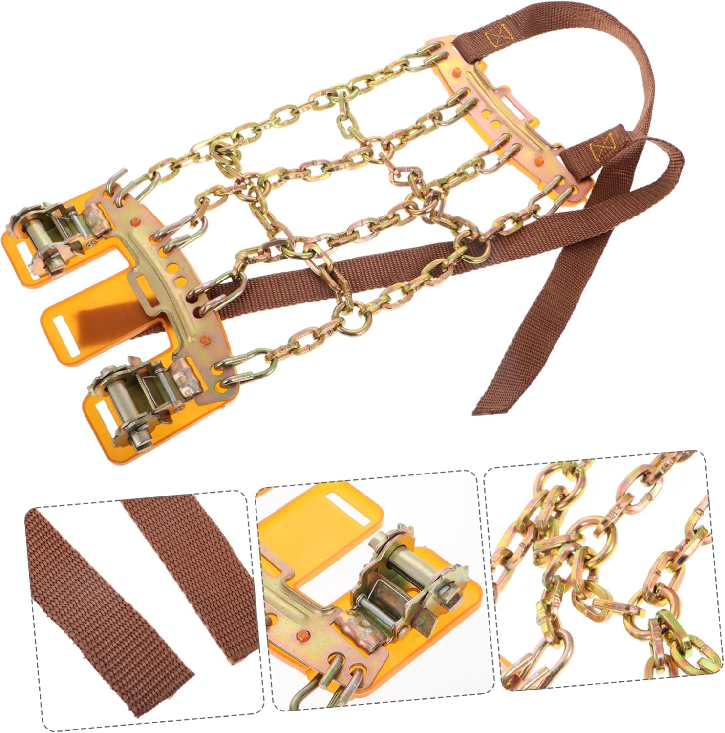Car Suv Pickup Truck Tire Chains Ice Studs for Tires Emergency Traction Chains Pattern High-durability Manganese Steel Fitment
