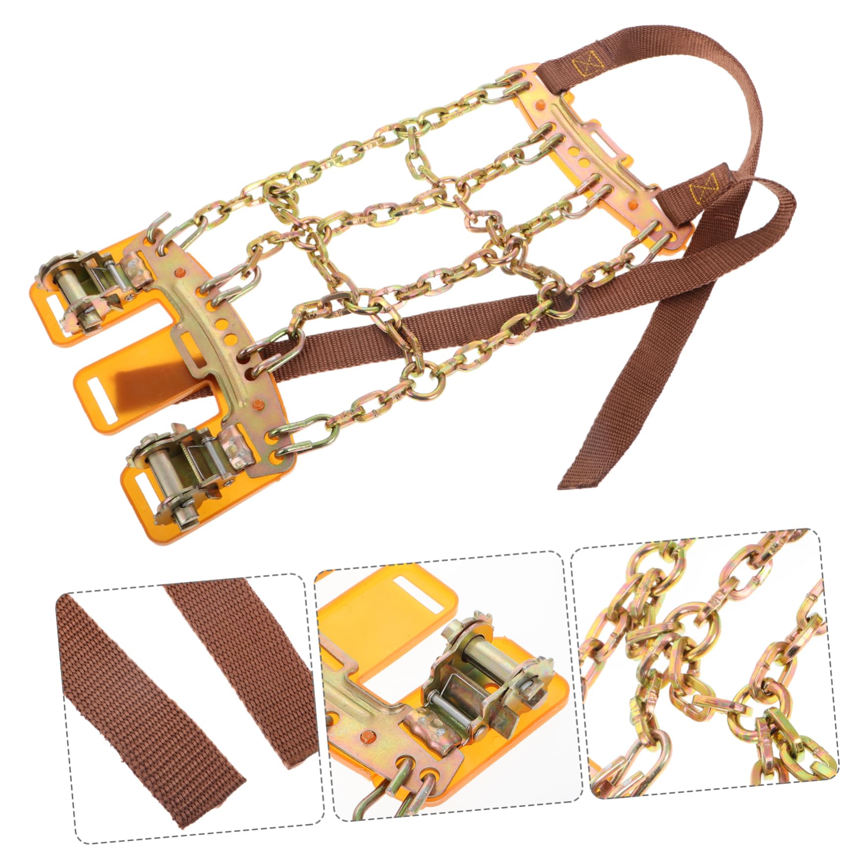 HAPINARY Snow Tire Chains Universal Anti-skid Traction Chain for Car Suvs Emergency Traction 165-205mm 9-square Pattern