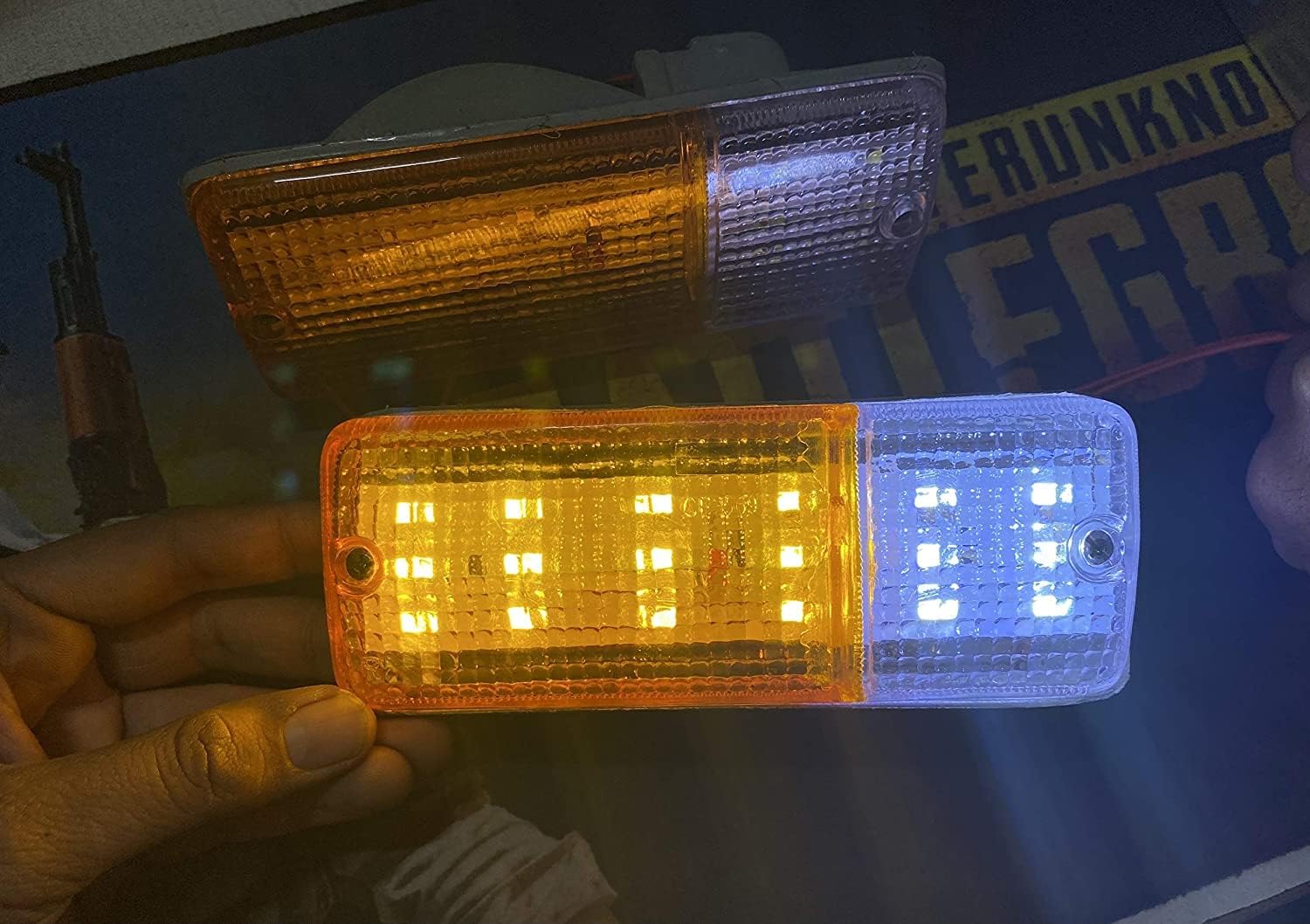 AUTO MT Bumper Indicator gypsy Front Bumper indicator For Maruti Gypsy King Indicator attractive new look visible Led lights.