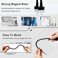Vista 4 de Paquete de 2 Manos de Ayuda Magnéticas para Soldadura, Brazos de Metal de Cuello de Ganso Flexibles para Soldadura de Electrónicos de Automóviles