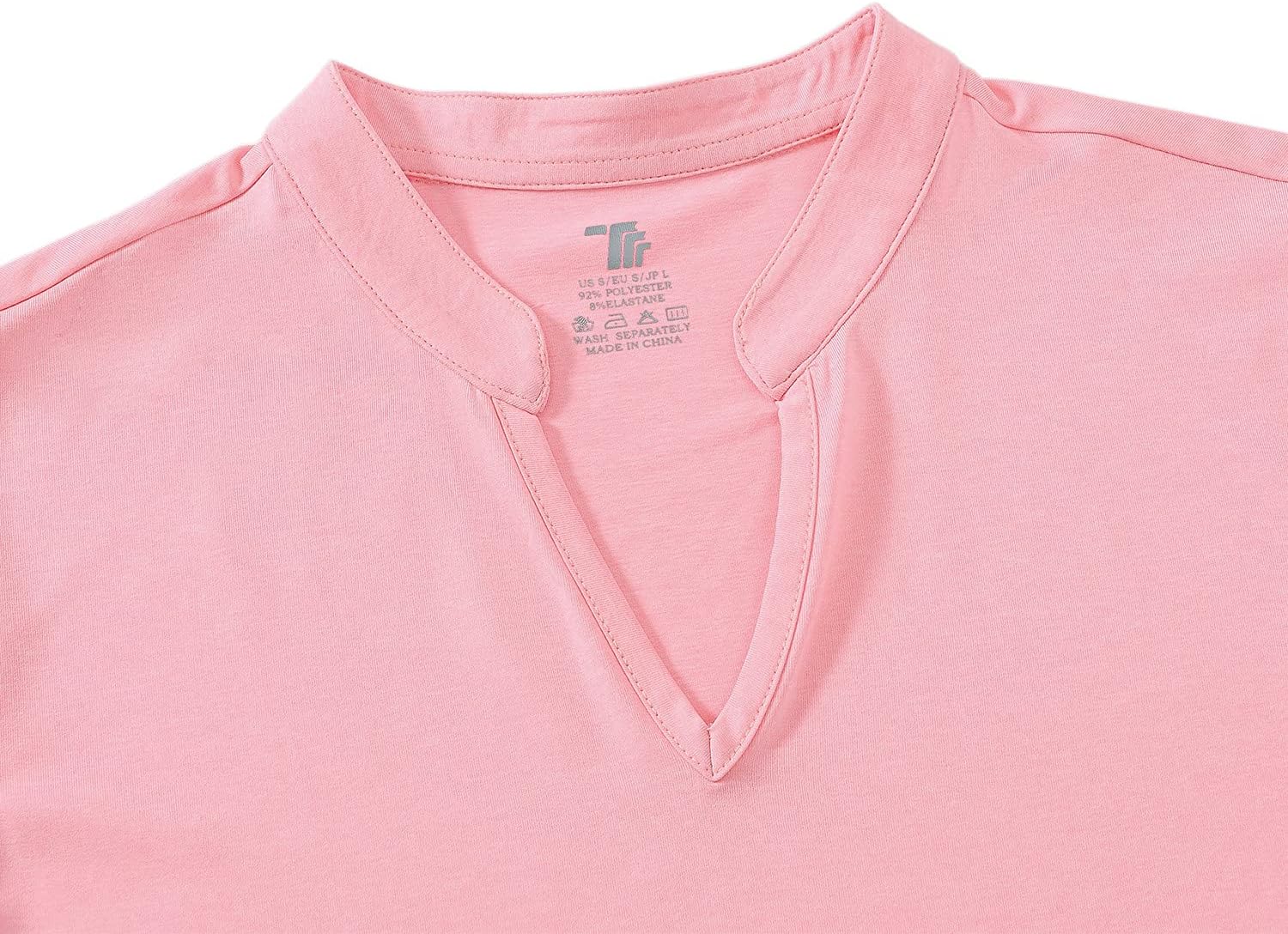 BGOWATU Women's Golf Polo T-Shirts Sleeveless V Neck Collarless Tennis Shirts UV Protection Quick Dry Lightweight - Image 4