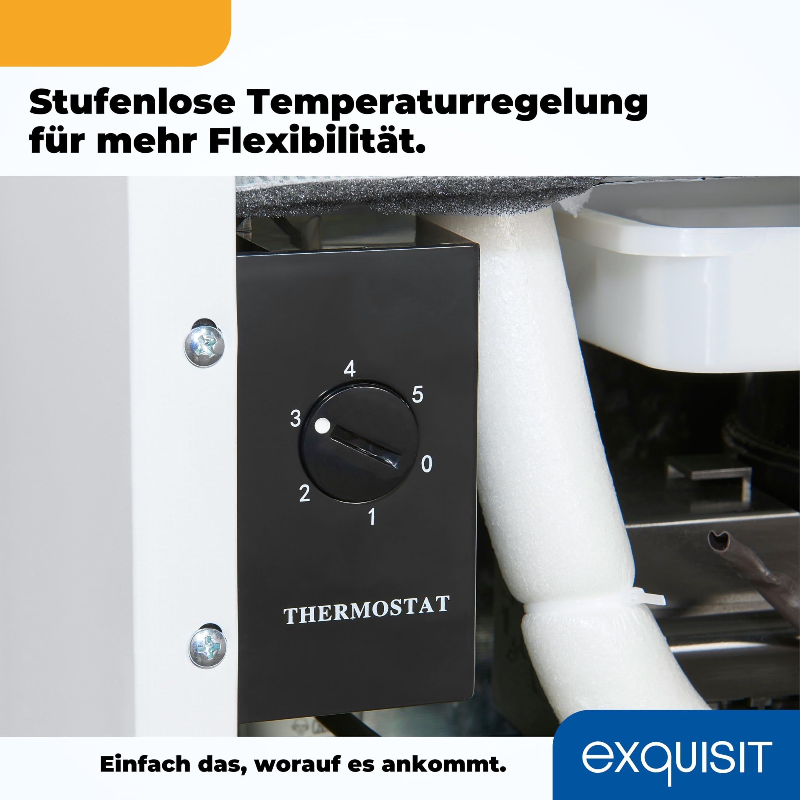 Exquisit Mini Kühlschrank 40 l Energieeffizienzklasse E 39 dB KB505-V-040E weiss