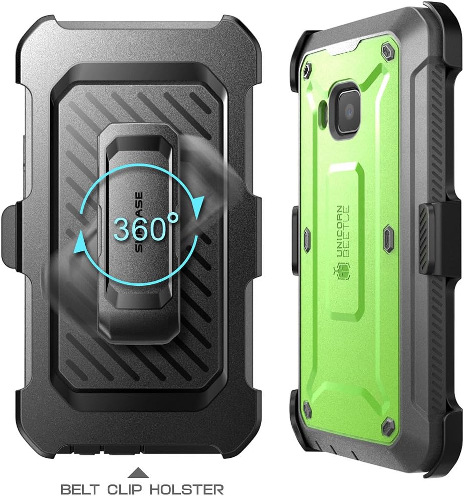 HTC One M9 Case, SUPCASE Full-body Rugged Holster Case with Built-in Screen Protector for HTC One M9 (2015 Release), Unicorn Beetle PRO Series - Retail Package (Green/Gray)