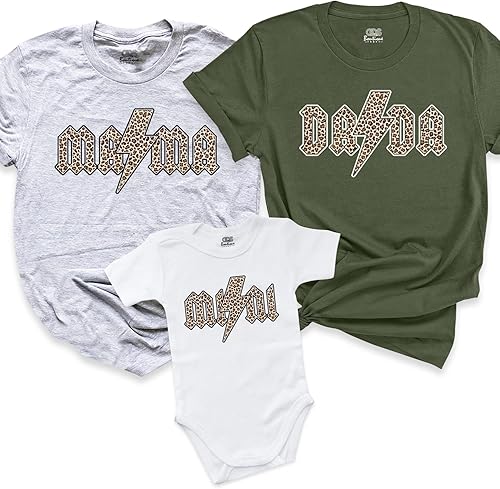 Miniatura 4 de Camisetas familiares a juego, mini tops de mamá dada, camisetas familiares Rocker Lover