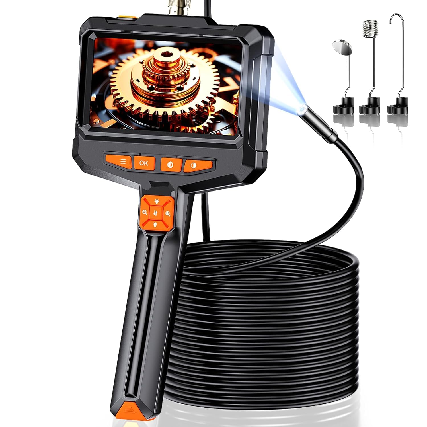 MxRady™ HSETIN Digital Borescope Inspection Camera with 8 LED Lights, Handheld IP67 Waterproof Drain Camera HT-661 | Inspection Camera, Digital Display-image-15