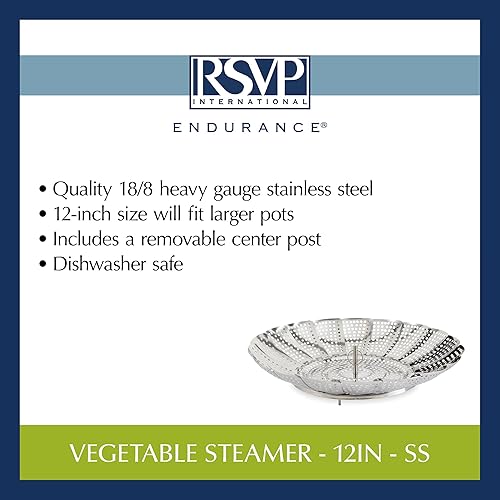 Miniatura 8 de RSVP International Endurance Kitchen Collection - Vaporizador expandible para verduras, 12 pulgadas, acero inoxidable