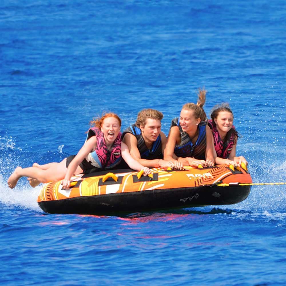 RAVE Sports Mass Frantic 4 Person Towable Tube 2.0 Edition