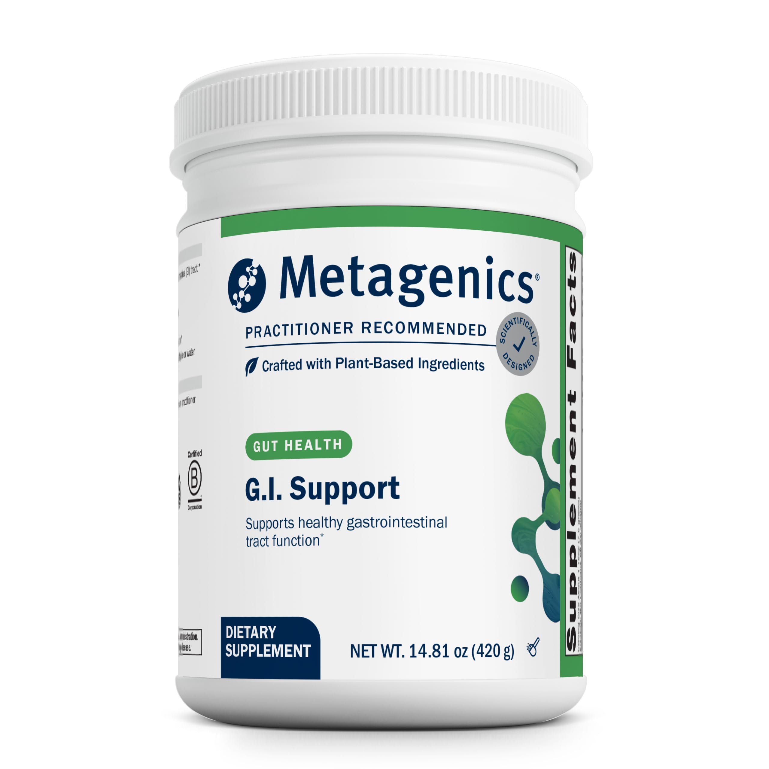 Metagenics G.I. Support - Gastric Mucosa Support* - Gluten-Free - Non-GMO - Antioxidants Supplement* - GI & Gut Relief - Immune Support* - 14.81 oz