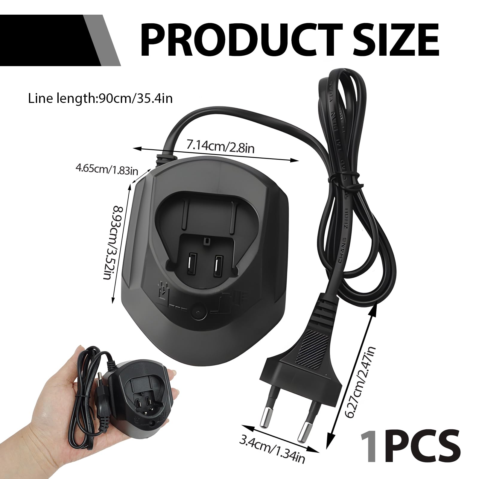 12V Li-ion Ladegerät für Bosch 10.8V-12V AL1115CV, Ladegerät Akkus Schnellladegerät Kompatibel mit Bosch BAT411 BAT412 BAT413, Plug-and-Play
