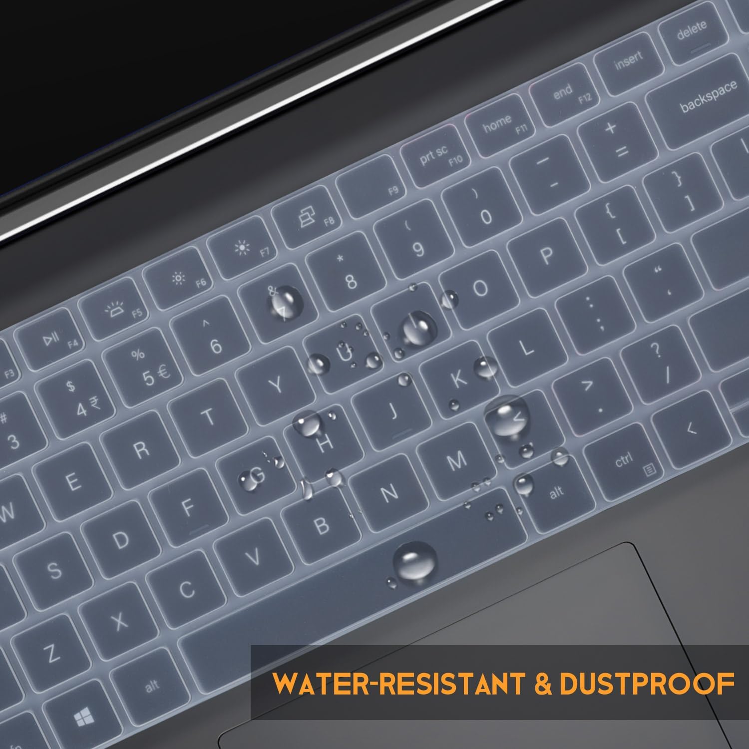 Keyboard Cover for 2026 2025 Dell 15 Laptop DC15250 DC15255 15.6", Inspiron 15 3510 3520 3511 3515 3525 3530 3535 5510 5515 5518 15.6 / Inspiron 16 5640 5645 Skin -Clear image 5