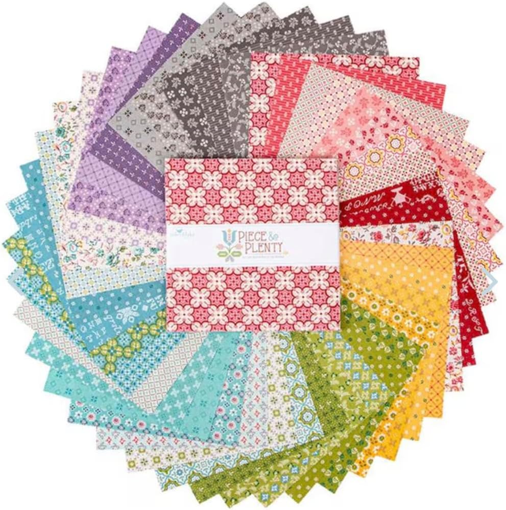 Riley Blake Piece & Plenty by Lori Holt of Bee in My Bonnet and It’s So Emma, Perfect for Quilting, Apparel, DIY Crafting, and Home Decor (Piece & Plenty 10" Stacker)