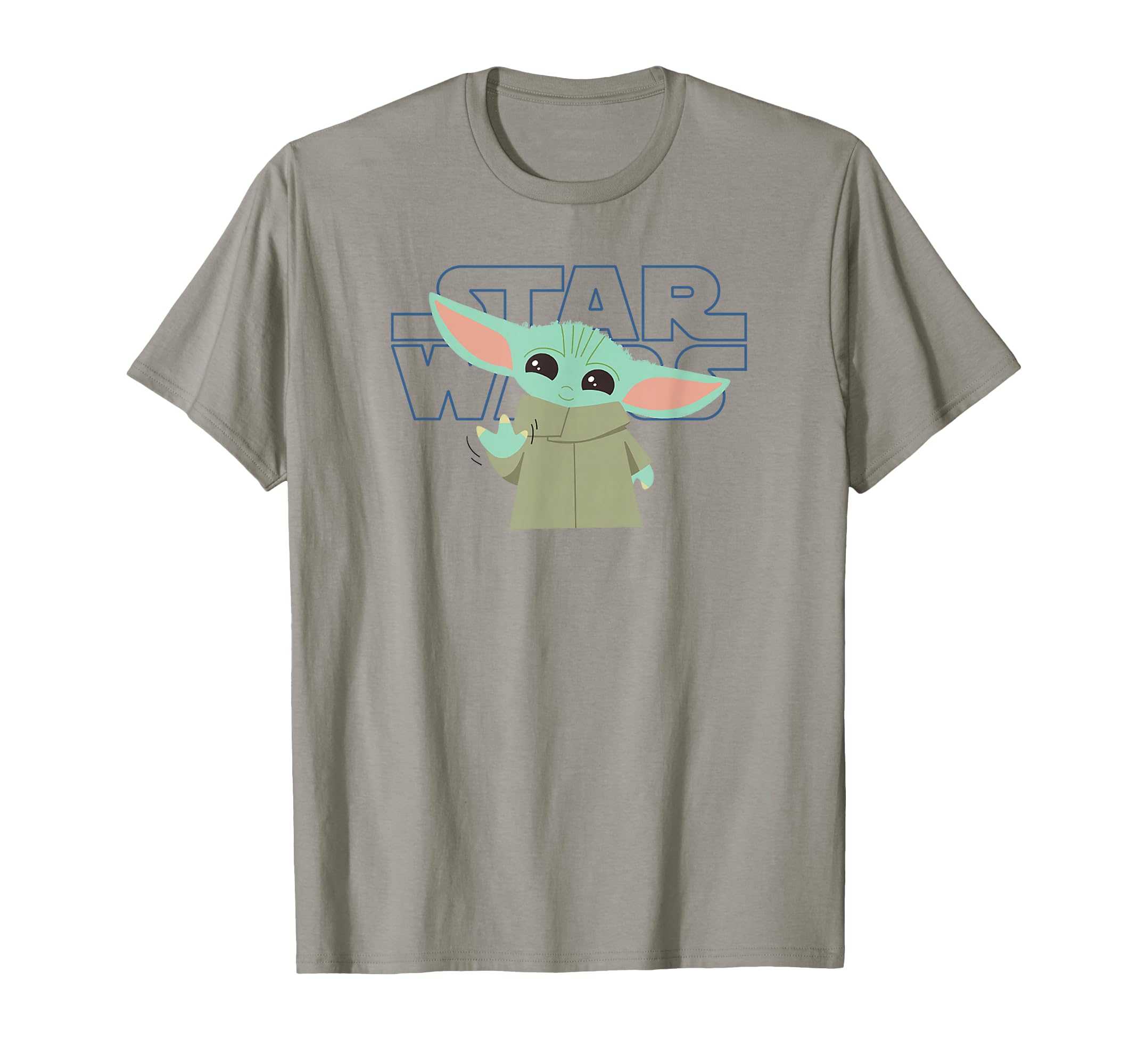 Grogu Star Wars t-shirt imprimé Mandalorian vêtement coton casual noir