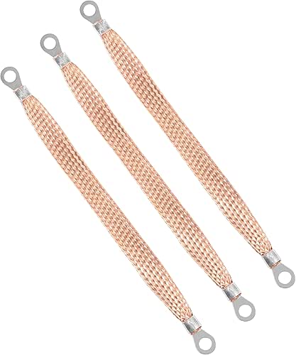 3PCS Automotive Ground Strap,Heavy Duty Engine Braided Copper Ground Strap,Professional