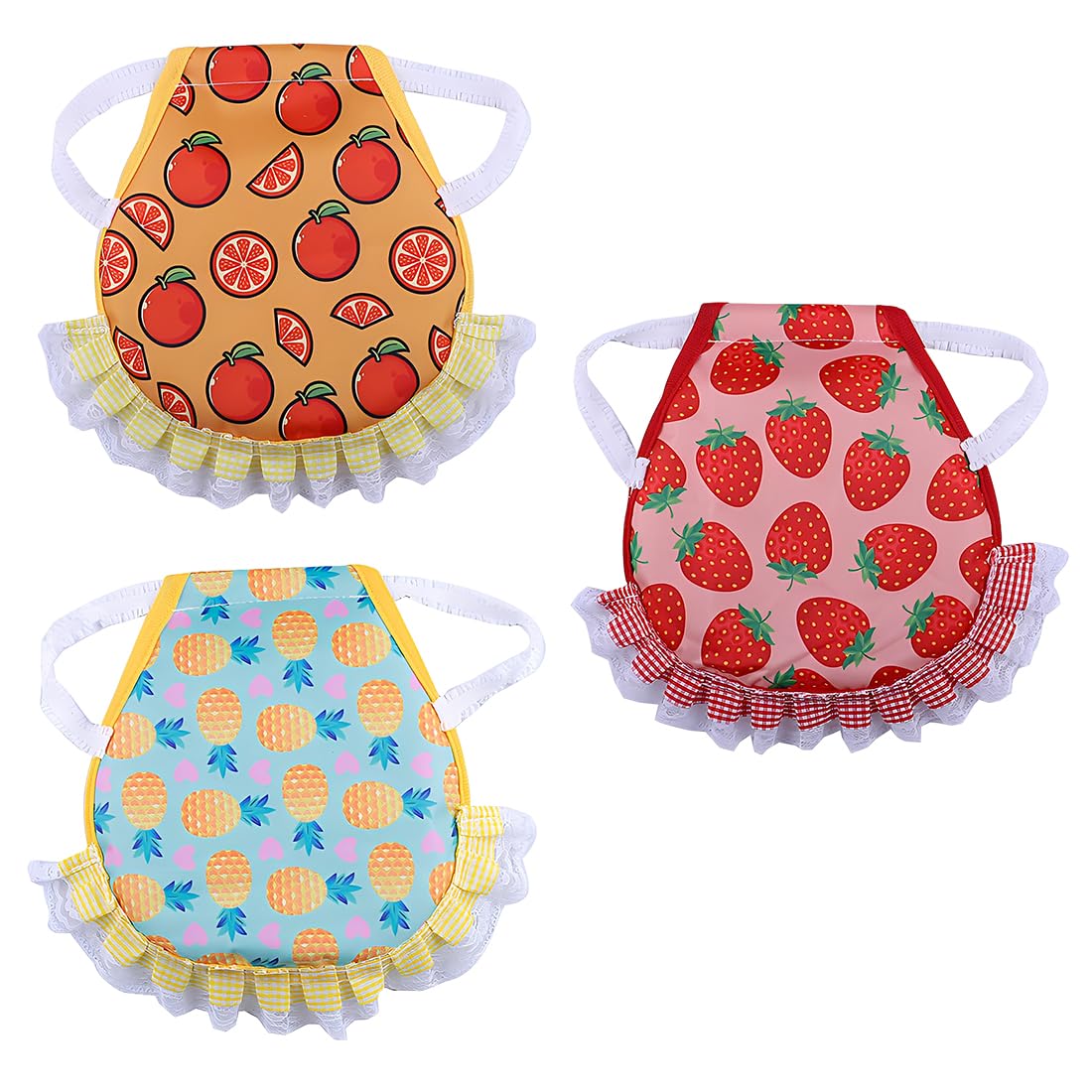 3 Piezas Sillín de Pollo,Delantal de Protección de Aves de Corral,Protección elástica,Productos para el cuidado de gallinas pequeñas y medianas, 3 estilos (22x23cm)