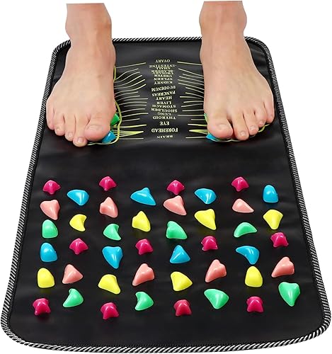 Miniatura 2 de minkissy Cojín de masaje de pies para pies, rodillo de reflexología para fascitis plantar, alfombrilla de reflexología para pies, masajeador