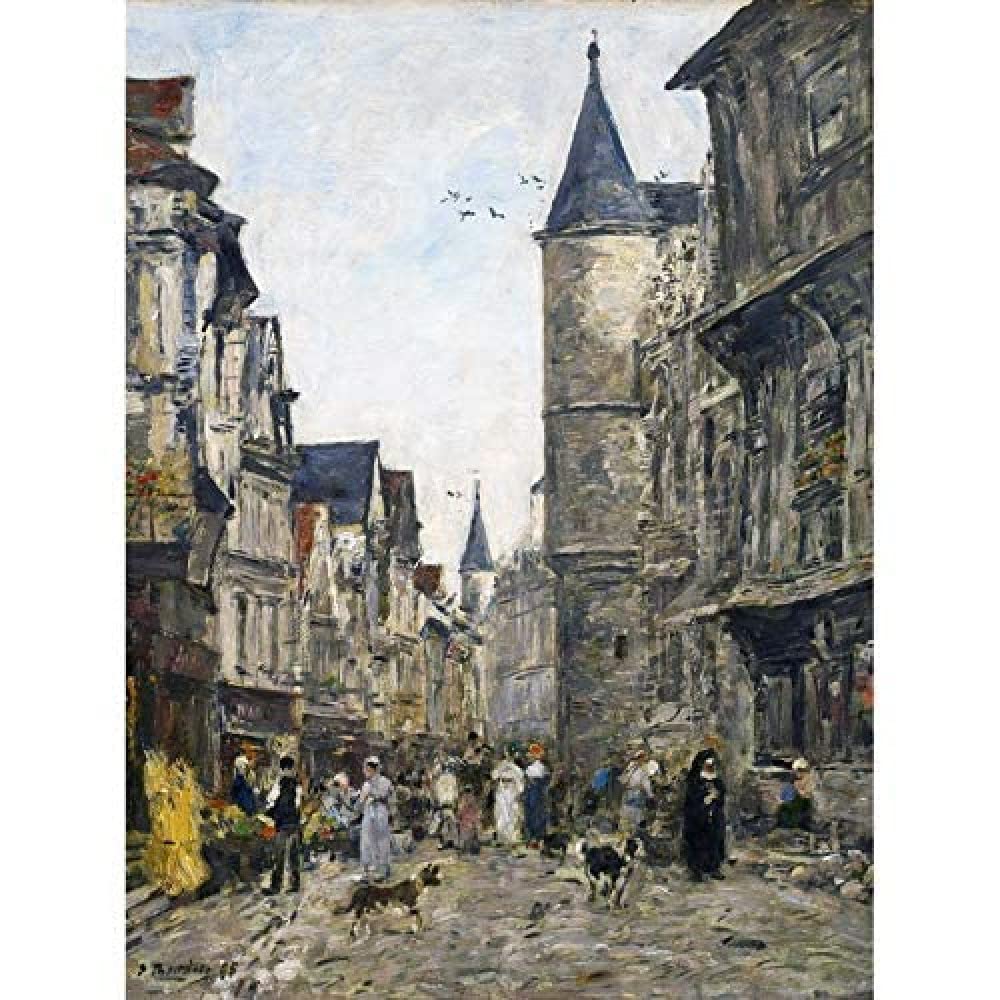 Artery8 Eugene Boudin Rue Saintromain Rouen Painting Unframed Wall Art Print Poster Home Decor Premium