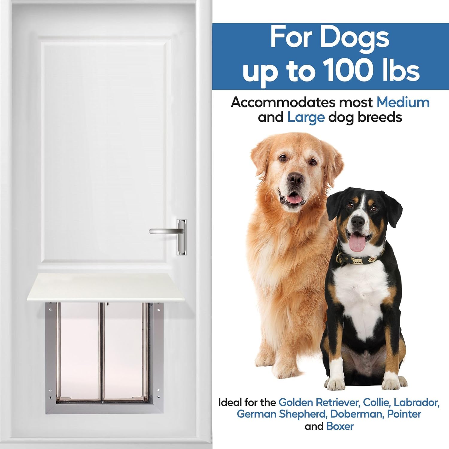 Plexidor Performance Pet Doors Universal Pet Door Awning - Door Canopy for Weather Protection, Spa, and Lawn Areas