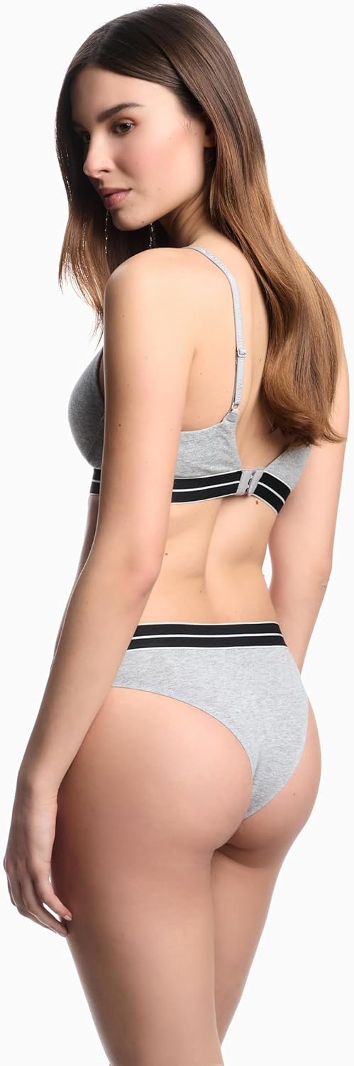 Emporio Armani Womens Everyday Cotton Padded Soft Contour Bra - Image 4