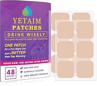 YETAIM Recovery Patches for Men Women: 48 Pack Energy Boost Fast Recovery - Day Night Party Support - Apply on Arm Neck Wrist Back for Party Fun Morning Revival - Power Purple