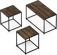 Vista 13 de Furinno Moretti Cube - Estante moderno apilable para mesa auxiliar, roble francés gris