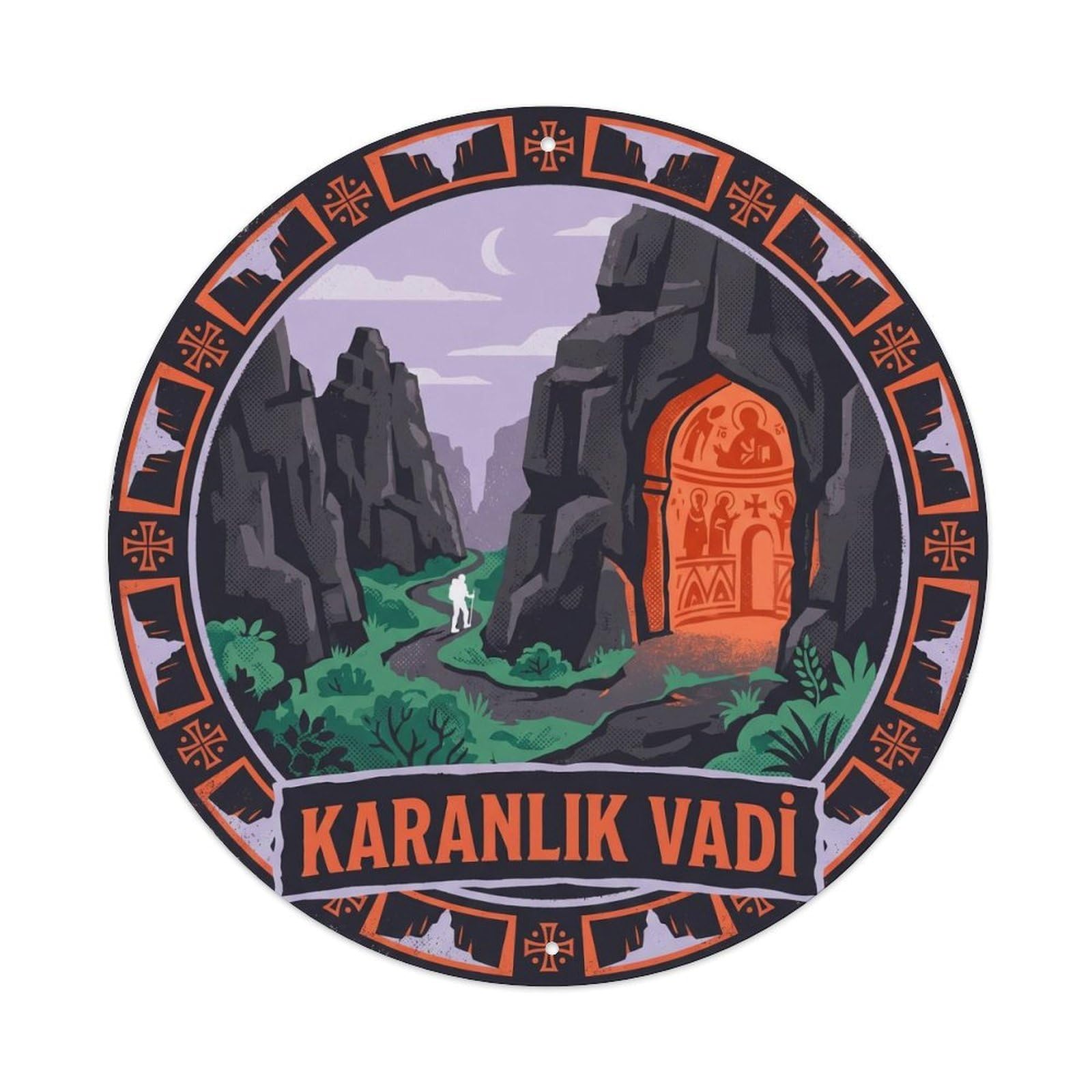Cappadocia Dark Valley Turkey Nature Retro Graphic Metal Tin Sign