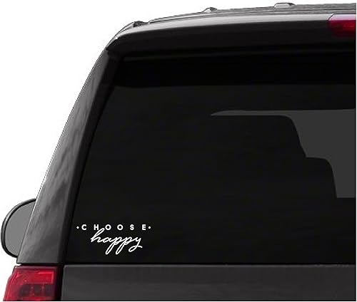 Calcomanía adhesiva para coche, coche, camión, elige feliz, divertido vinilo SUV minivan logo
