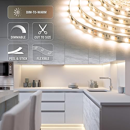 Miniatura 3 de Armacost Lighting RibbonFlex Pro - Tira de luz LED blanca de 24 V con atenuación a calor de 32 pies 328ft 185250