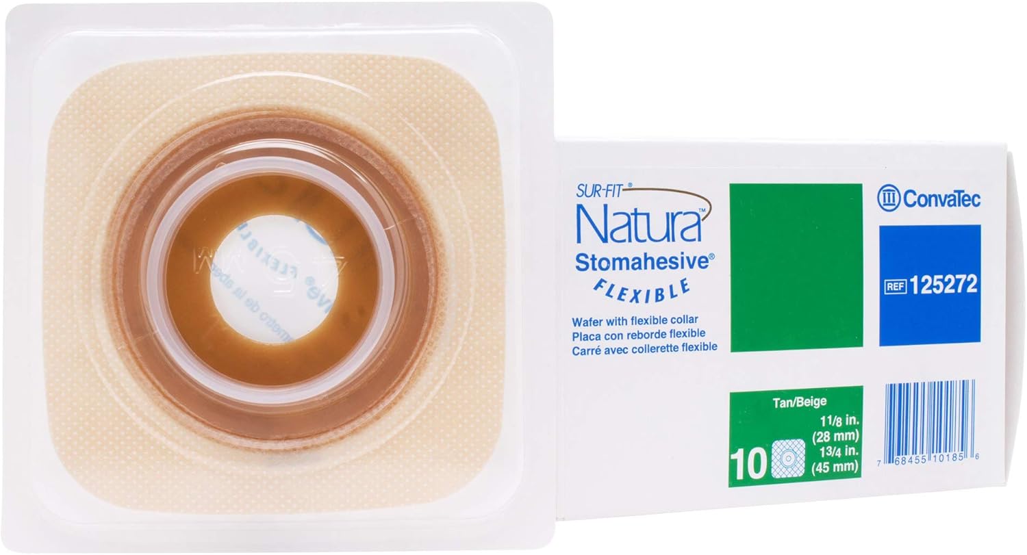 ConvaTec SUR-FIT Natura stomahesive Flexible pre-Cut Skin Barrier, 10 Count