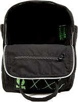 DIME BAGS Mini Backpack, Compact Lightweight Everyday Travel Bag with 7 Pockets, Durable Hempster Material, Adjustable Straps & Top Handle, Water Bottle Holders & Interchangeable Patch (Black)