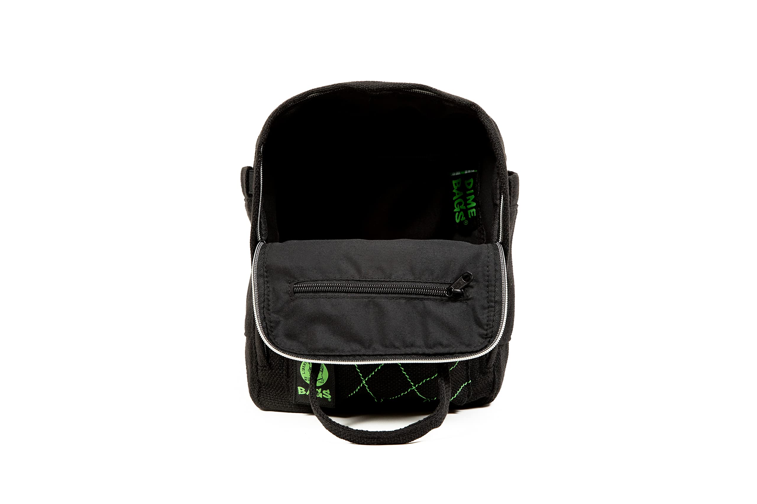 Mini mochila | Cáñamo premium y materiales reciclados | Mochila o bolsa de viaje, Negro -, Mini mochila 4