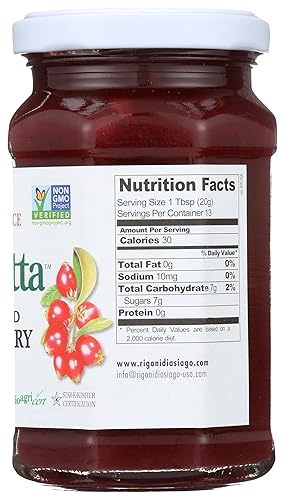 Miniatura 5 de Rigoni Di Asiago Fiordifrutta Fruta Spread, Wild Ligonberry, Orgánico, 8.82 oz