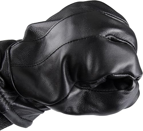 Miniatura 5 de Guantes de invierno de cuero cálidos para hombre Dockers con capacidad de pantalla táctil para smartphone
