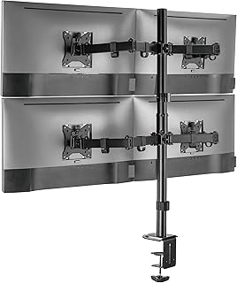 Jin Office Four Monitor Stand with 13-32" Support| 8 kg Weight Cap. Per Monitor| Four Monitor Arm| Tilt and Rotation Featu... Price In India