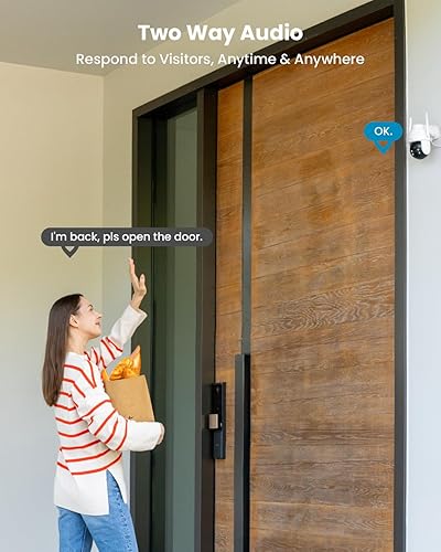 Miniatura 9 de ieGeek Cámaras de seguridad inalámbricas para exteriores, cámara WiFi solar 2K para sistema de seguridad del hogar, cámara de vigilancia alimentada