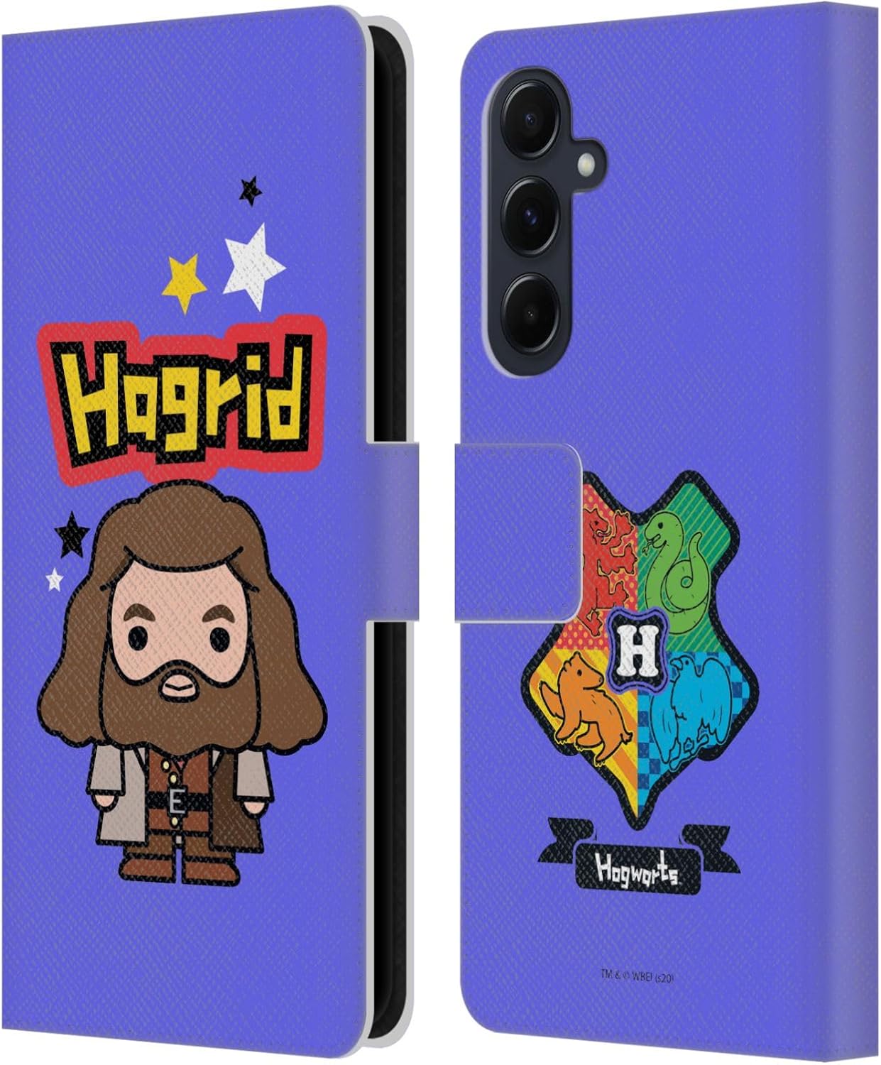 Head Case Designs Officially Licensed Harry Potter Hagrid Deathly Hallows XXVIII Leather Wallet Case Compatible with Samsung Galaxy A55 5G