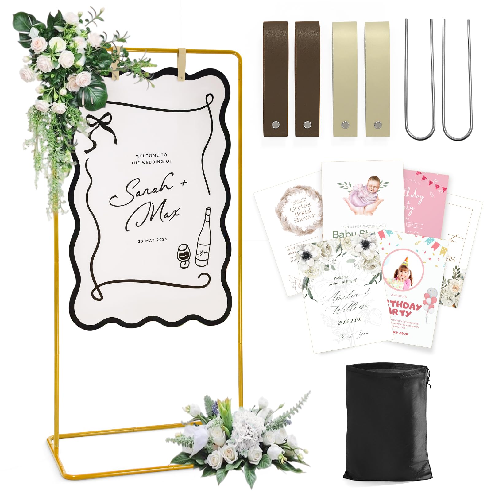 Wedding Welcome Sign Stand, Welcome to our Wedding Sign Holder