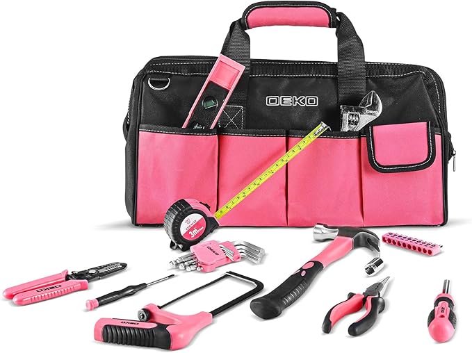 Kit de Herramientas DEKOPRO Rosa para Mujeres, 226 Piezas con Bolsa miniatura 2