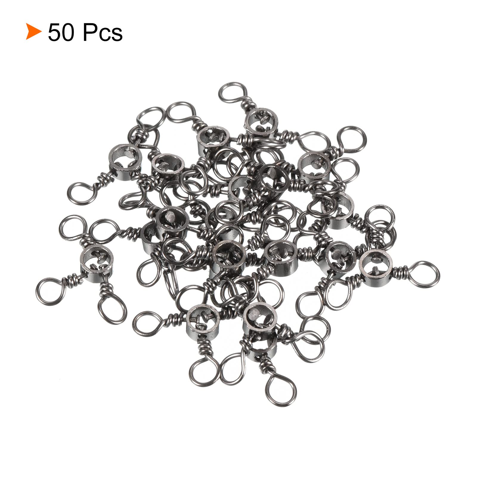 PATIKIL 3 Way Swivel, 50Pcs 26lb Stainless Steel Cross Line Terminal Tackle for Saltwater Freshwater Fishing Black - Image 3