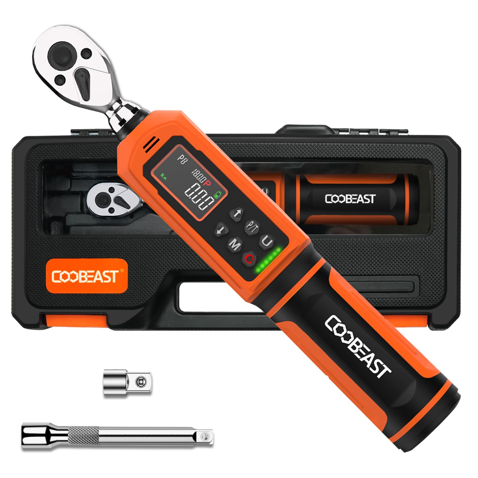coobeast Digital Torque Wrench 1/4 Drive, 0.33-22.1 Ft.lbs./0.45