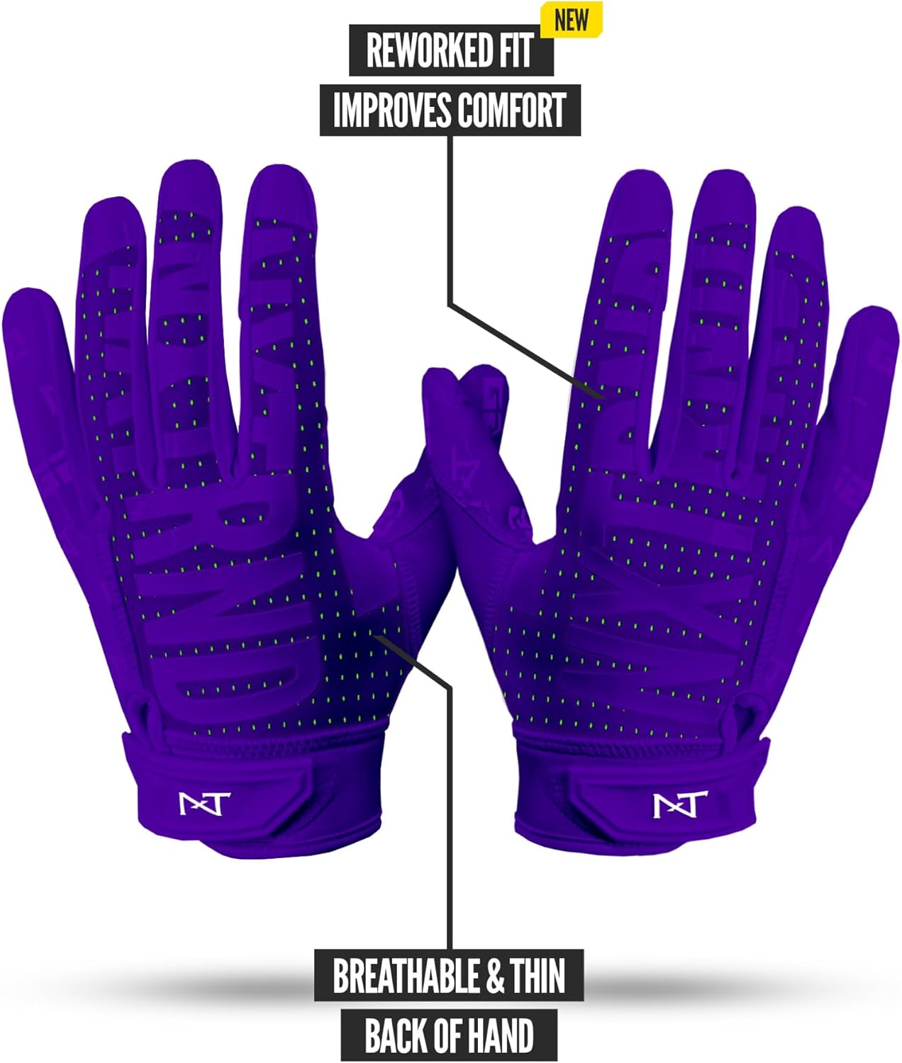 Nxtrnd Skeleton G2 Pro Football Gloves, Men's Ultra Sticky Elite Receiver Gloves