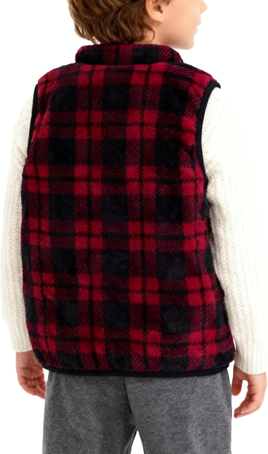 Toddler Baby Boys Girls Winter Vest Stand Collar Sleeveless Full Zipper Jacket