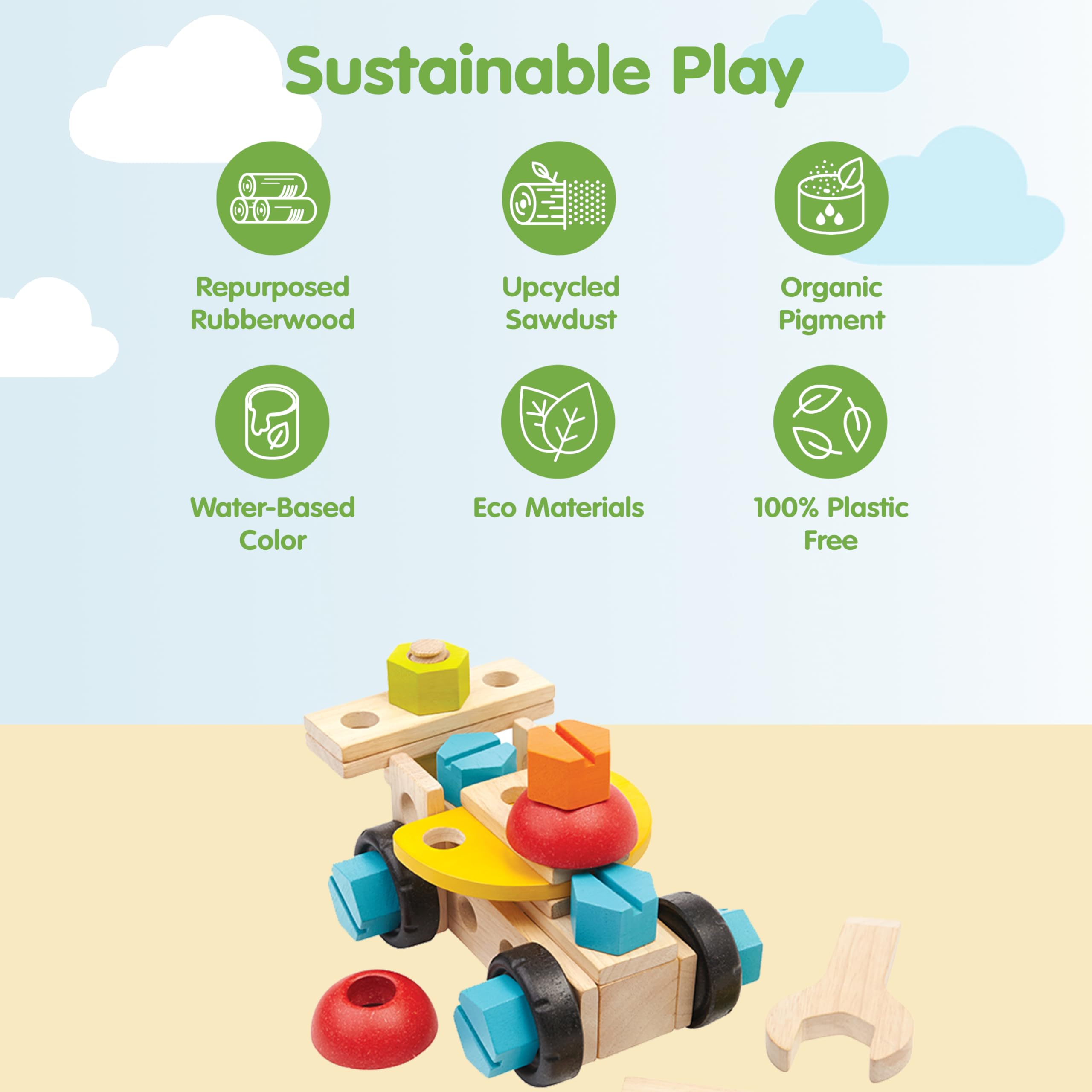 【特価商品】PLANTOYS 5539 コンストラクションセット40 Amazon | PLANTOYS 5539 コンストラクションセット40 | 大工さん